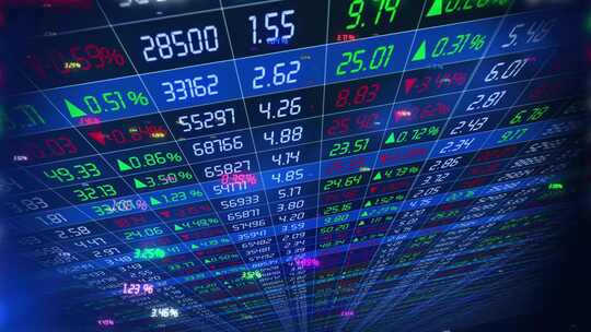 金融科技-股市数据图表视频素材模板下载
