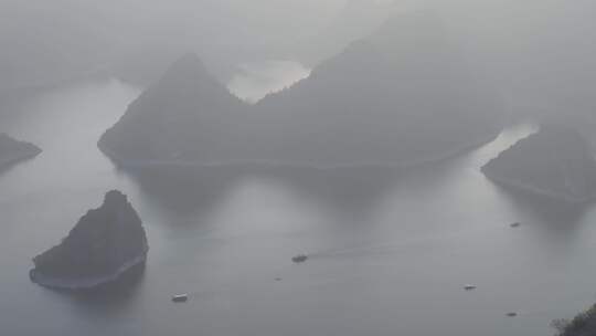 广西山水上林县大龙湖风景区航拍