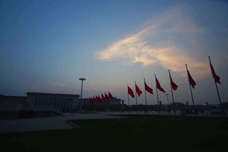 早上延时人民英雄纪念碑