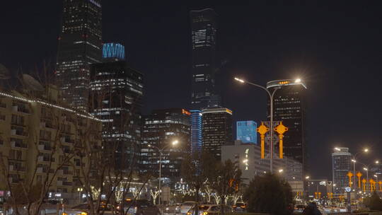 新年城市街道 新年城市夜景