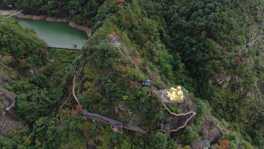 航拍浙江建德大慈岩景区