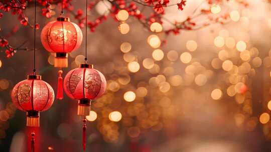 唯美动画cg国风背景古风灯笼节日