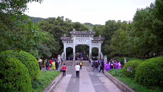 浙江普陀山法雨寺禅院建筑4K实拍视