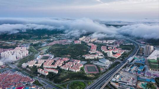 航拍云海延时