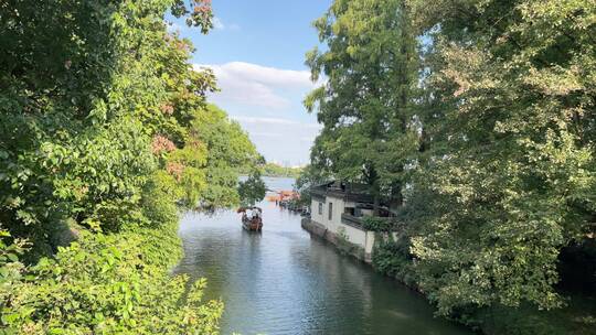 4k 杭州西湖中式园林风景