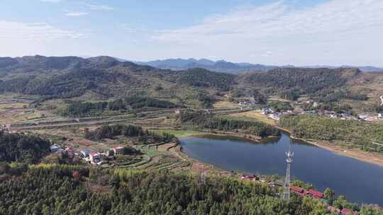 祖国大好河山青山绿水风景航拍图