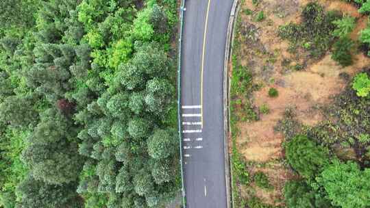 俯拍柏油公路