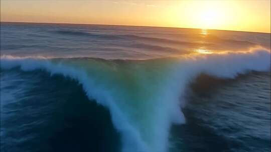 fpv大海海洋海浪海边沙滩大气震撼海水特