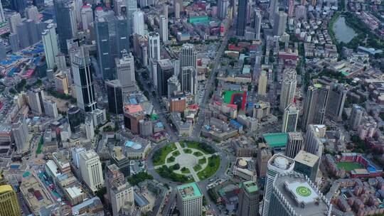 城市 大连城市中心航拍   城市楼群视频素材模板下载