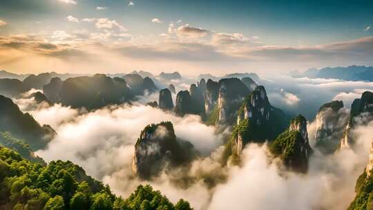 群山云海壮丽全景