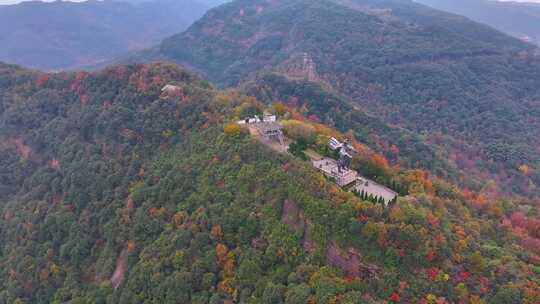 浙江绍兴会稽山大禹陵景区航拍越城区风景大