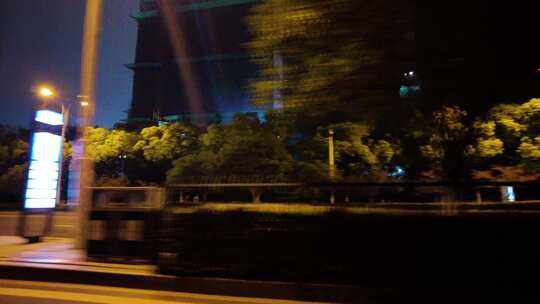 城市夜景开车视频素材