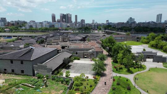 航拍江西抚州文昌里正觉寺4A景区