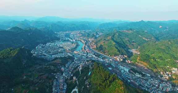 贵州镇远县城全景