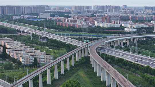 高架铁路桥城市车流横移