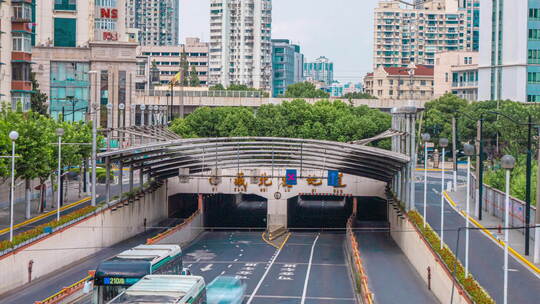 上海 静安 西藏北路地道 车流