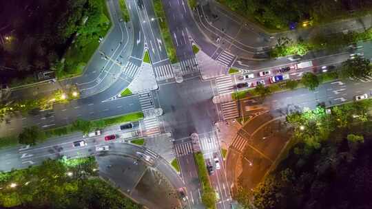 夜晚车流延时