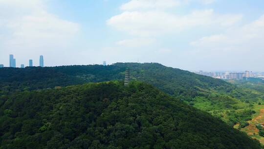 航拍广西南宁城市江景邕江青秀山风景合集