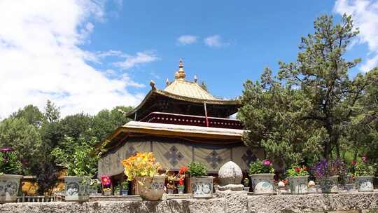 西藏拉萨-罗布林卡视频素材模板下载