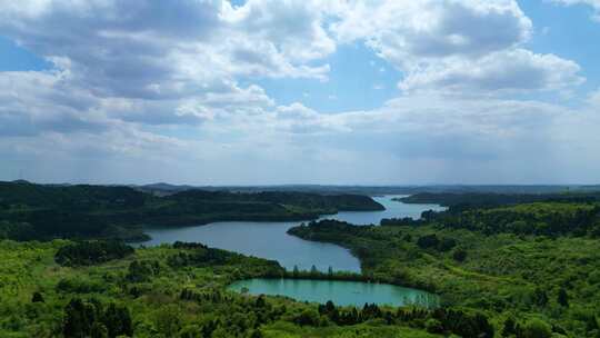 山水 云雾 湖面 绿水青山 湖水