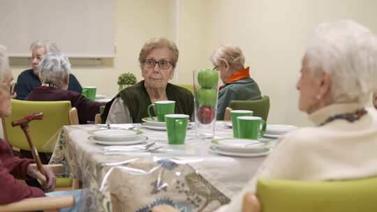 欧洲疗养院里的老人视频素材模板下载