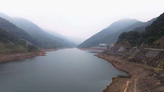 航拍福建莆田仙游抽水蓄能电站水库