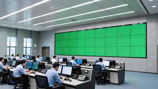 调度控制中心绿幕画面
