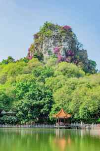 广西柳州立鱼峰风景区鱼峰山与小龙潭延时