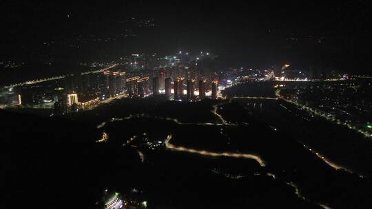 泉州夜景航拍晋江夜景安溪夜景唯美城市夜景