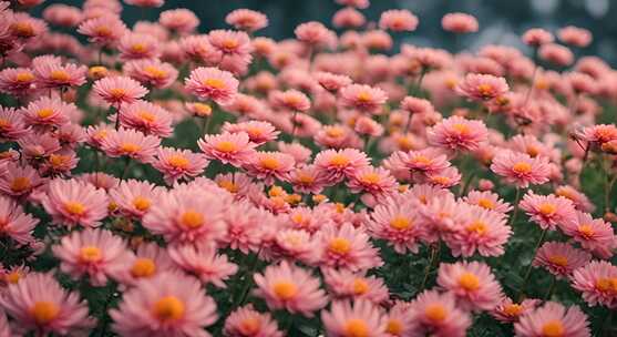 菊花特写秋菊花海花朵花丛向日葵鲜花盛开