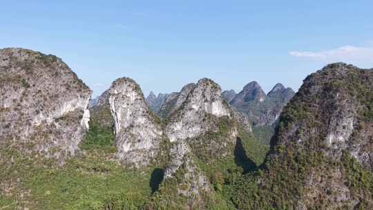 广西桂林喀斯特地貌桂林山水航拍