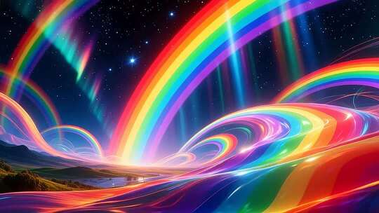 动态缤纷彩虹4K