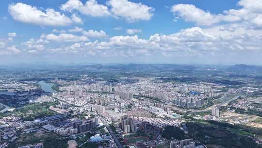 【延时摄影】 红安城市·全景高空俯瞰画面