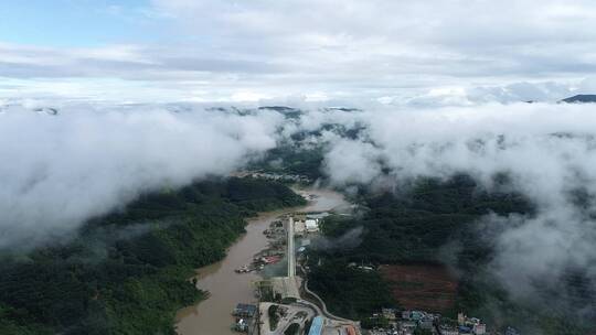 中国澜湄水路澜沧江风光视频素材模板下载