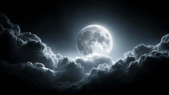 月夜云海星光璀璨