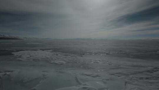 C湖面冰层4K实拍视频视频素材模板下载