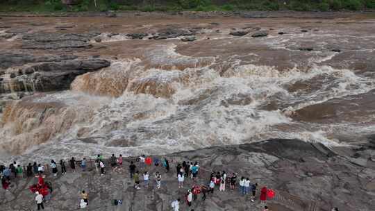 黄河黄河壶口瀑布江河山河河流奔腾河流长江视频素材模板下载