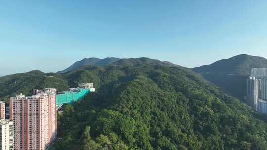 香港山峰航拍宝马山小马山毕拿山风景风光