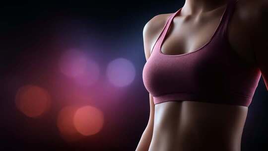 女性运动内衣展示健康生活方式