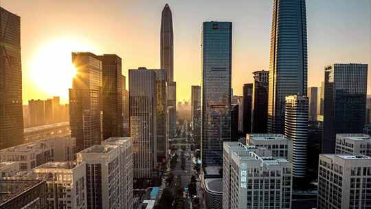 4K深圳航拍繁华城市地标合集