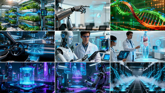 科技创新新质生产力应用芯片AI人工智能高清在线视频素材下载