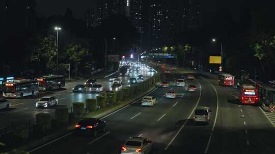 公路夜景城市深圳罗湖道路夜晚C0364