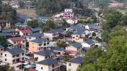 农村别墅房屋建筑航拍