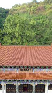 南岳衡山佛教圣地寺庙航拍-宇石禅寺