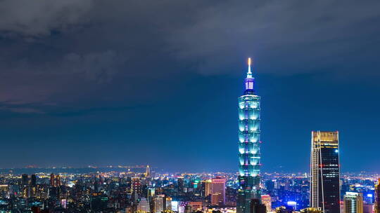 夜晚城市建筑景观