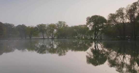 杭州西湖秋色茅家埠景区秋色风光