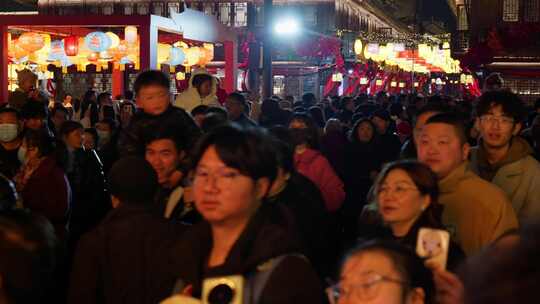 4k台州路桥十里长街元宵夜景