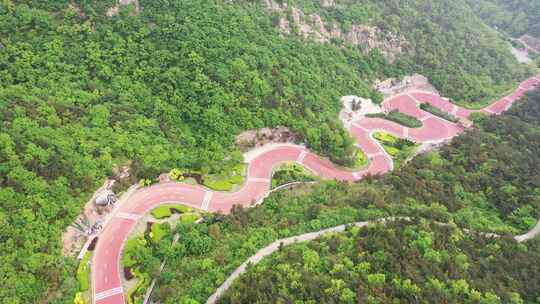 航拍大连海之韵公园的海底峡谷道路