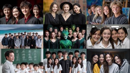 青春洋溢的毕业季合影美好瞬间定格高清在线视频素材下载