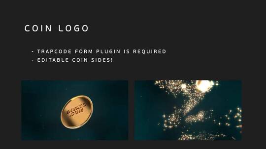 3D硬币标志动画LOGO展示AE模板